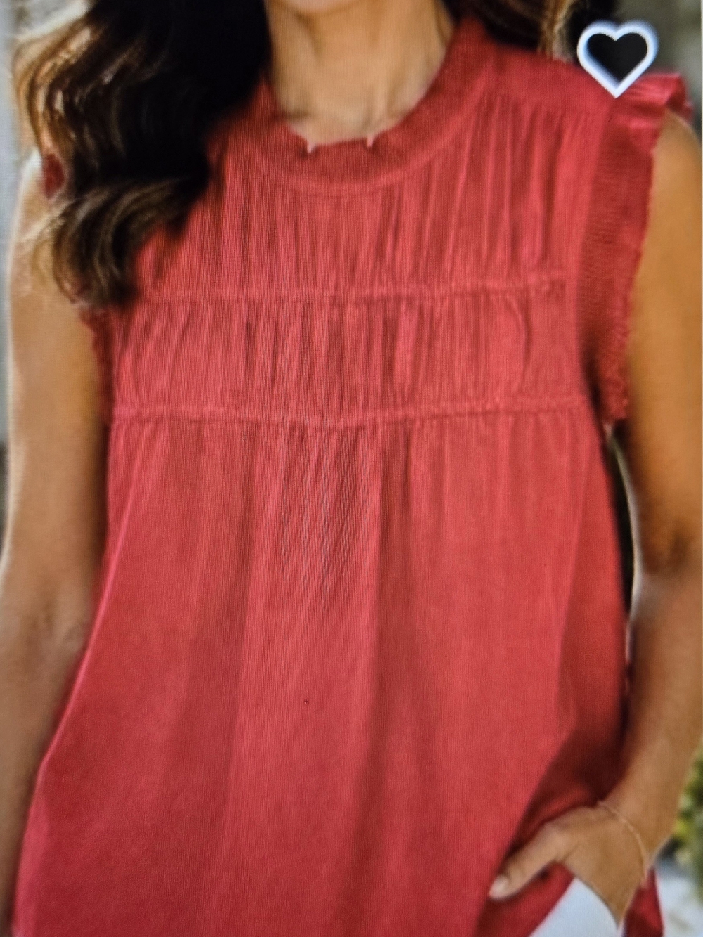 NWT Max Studio Sleeveless Pink Smocked Top M